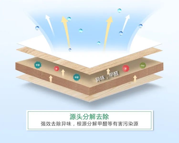 源頭分解,去除強(qiáng)效去除異味,根源分解甲醛等有害污染源